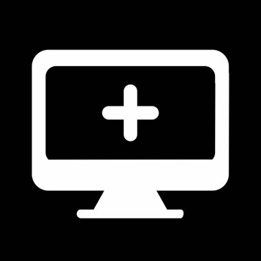 tıbbi LCD simgesi soyut arkaplanda izole edildi