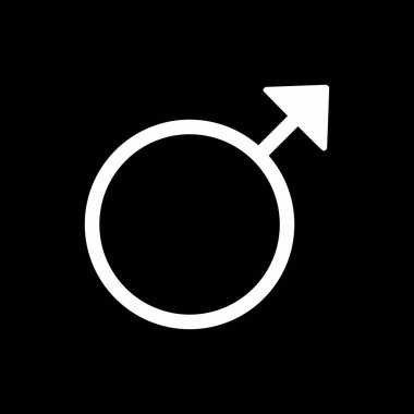 Soyut arkaplanda erkek simgesi izole edildi