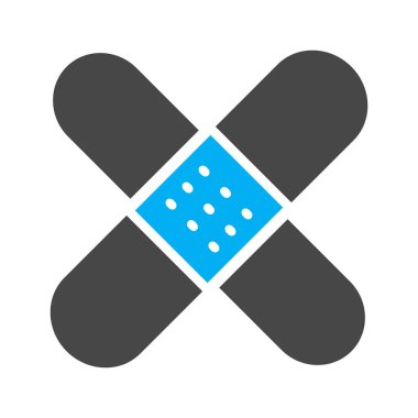 Soyut arkaplanda bandaj simgesi izole edildi