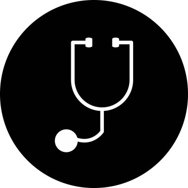 Soyut arkaplanda stetoscop simgesi izole edildi