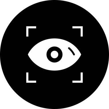 Soyut arkaplanda göz simgesi izole edildi