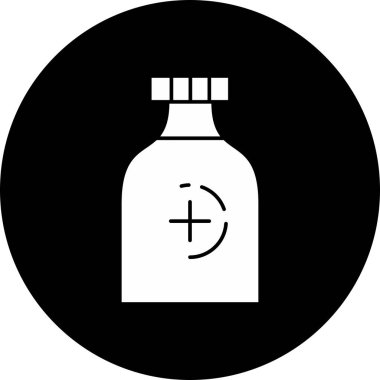 madicane şişe simgesi soyut arkaplanda izole