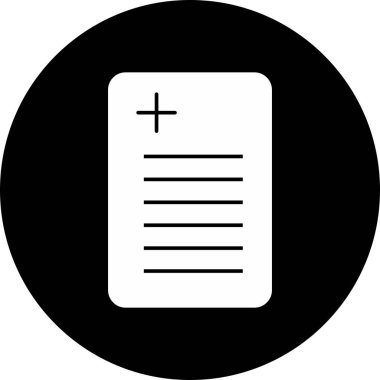 Tıbbi rapor simgesi soyut arkaplanda izole edildi