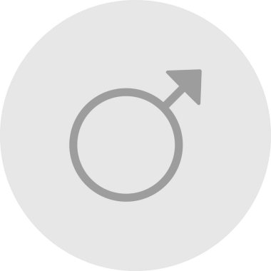 Soyut arkaplanda basit bir seks simgesi izole edildi