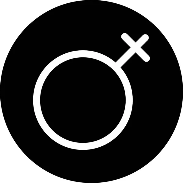 Ikona żeńska izolowana na abstrakcyjnym tle — Wektor stockowy