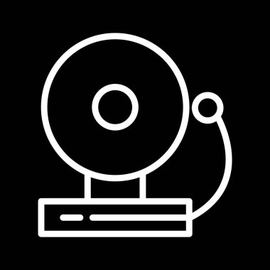 Çan simgesi soyut arkaplanda izole edildi