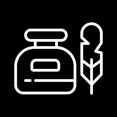 Soyut arkaplanda mürekkep simgesi izole edildi