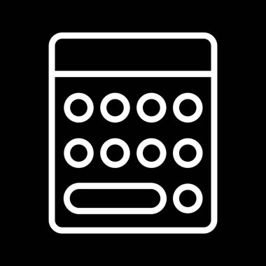 Soyut arkaplanda hesaplayıcı simgesi izole edildi