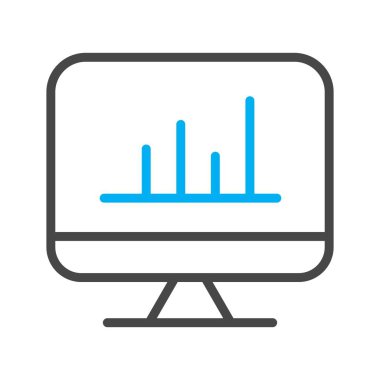 Soyut arkaplanda sunum simgesi izole edildi
