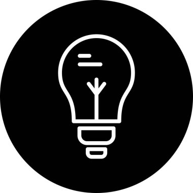 Soyut arkaplanda ampul simgesi izole edildi