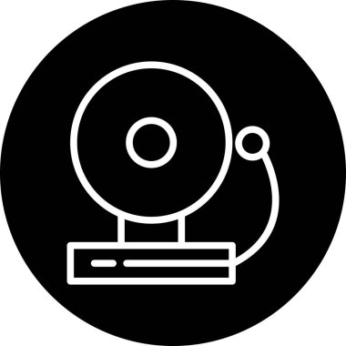 Çan simgesi soyut arkaplanda izole edildi