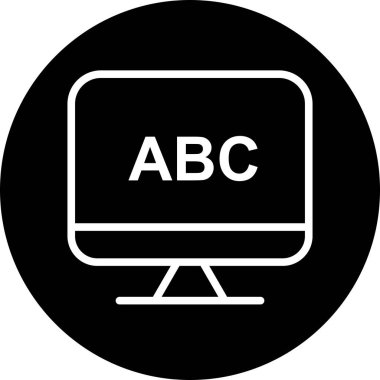 Lcd simgesi soyut arkaplanda izole edildi