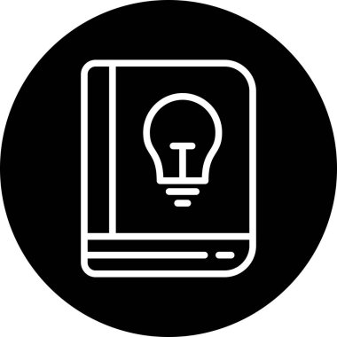 Yaratıcı Kitap simgesi soyut arkaplanda izole edildi