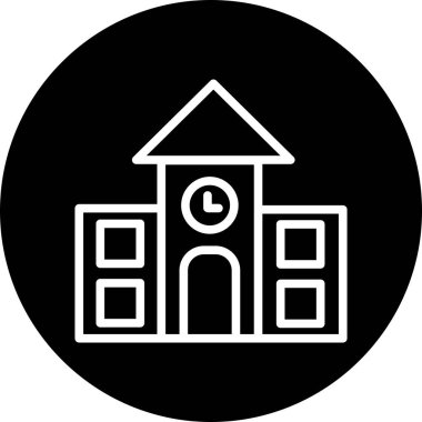 okul simgesi soyut arkaplanda izole edildi