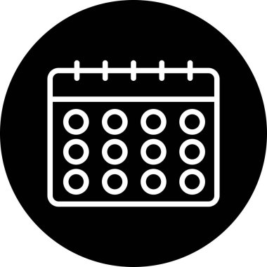 Takvim simgesi soyut arkaplanda izole edildi