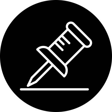 Pin simgesi soyut arkaplanda izole edildi