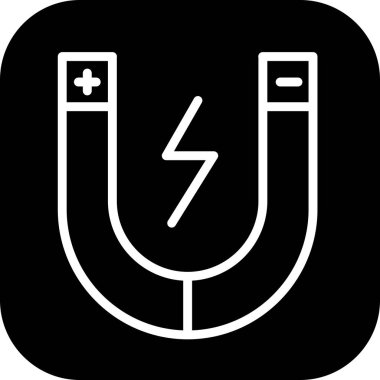 Mıknatıs simgesi soyut arkaplanda izole edildi