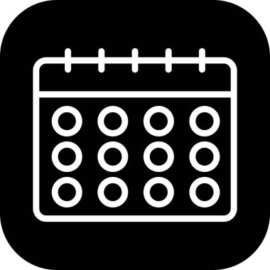 Takvim simgesi soyut arkaplanda izole edildi