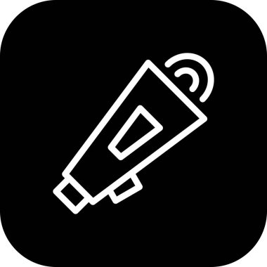 Yüksek sesli hoparlör simgesi soyut arkaplanda izole edildi