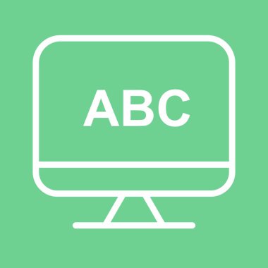 Lcd simgesi soyut arkaplanda izole edildi