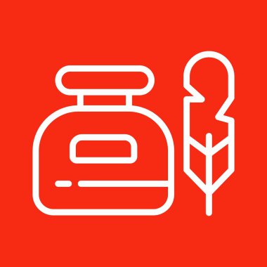 Soyut arkaplanda mürekkep simgesi izole edildi