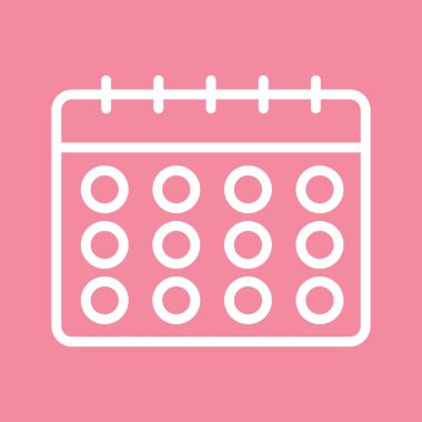 Takvim simgesi soyut arkaplanda izole edildi