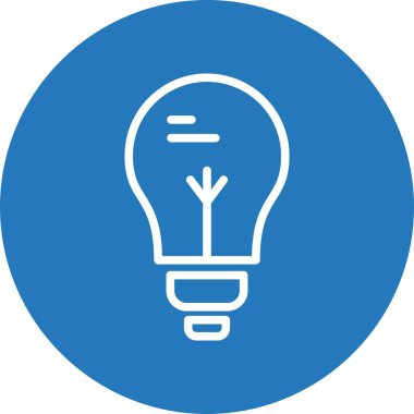 Soyut arkaplanda ampul simgesi izole edildi