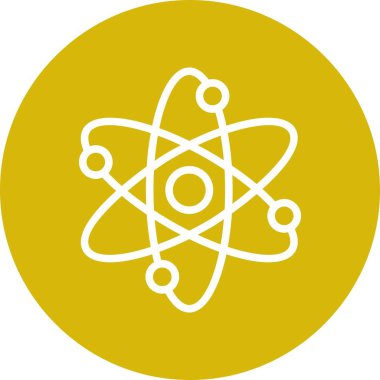 Atom simgesi soyut arkaplanda izole edildi