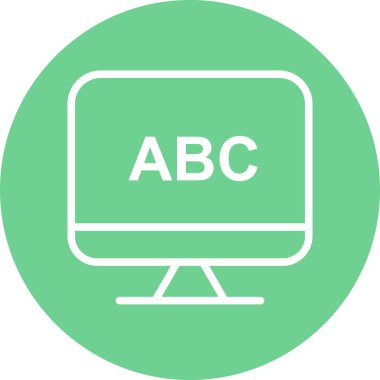 Lcd simgesi soyut arkaplanda izole edildi