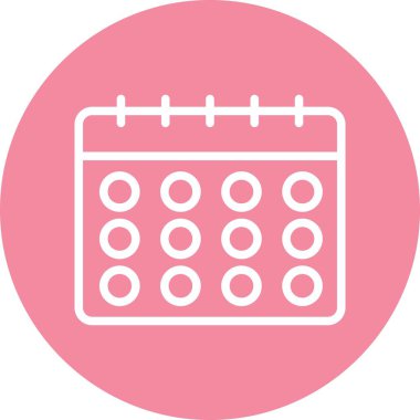 Takvim simgesi soyut arkaplanda izole edildi