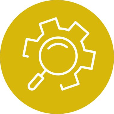 Soyut arkaplanda izole edilmiş ayar simgesini bul