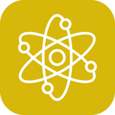 Atom simgesi soyut arkaplanda izole edildi