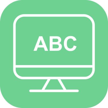 Lcd simgesi soyut arkaplanda izole edildi