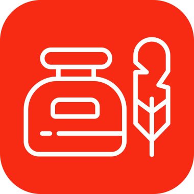 Soyut arkaplanda mürekkep simgesi izole edildi