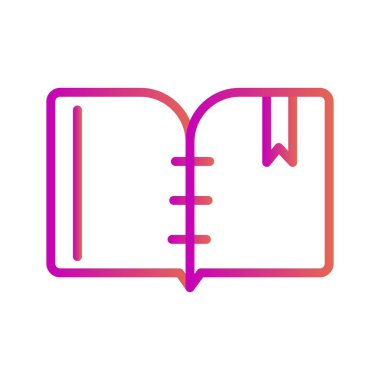 Kitap simgesi soyut arkaplanda izole edildi