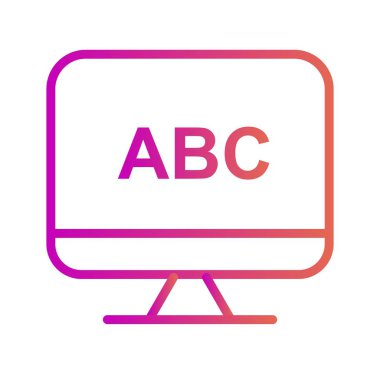 Lcd simgesi soyut arkaplanda izole edildi