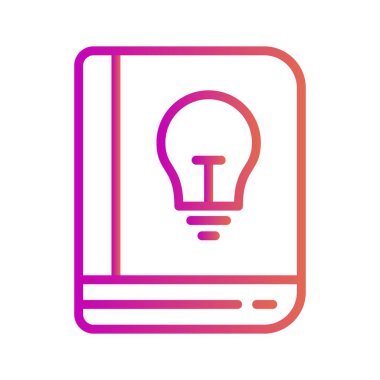 Yaratıcı Kitap simgesi soyut arkaplanda izole edildi