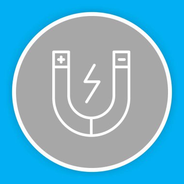 Mıknatıs simgesi soyut arkaplanda izole edildi