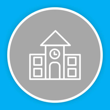 okul simgesi soyut arkaplanda izole edildi