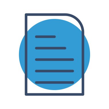 Soyut arkaplanda belge simgesi izole edildi