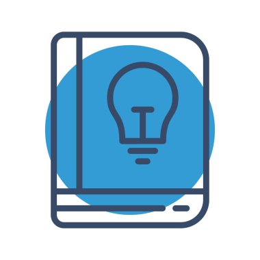 Yaratıcı Kitap simgesi soyut arkaplanda izole edildi