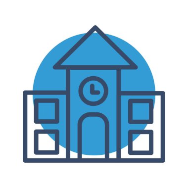 okul simgesi soyut arkaplanda izole edildi