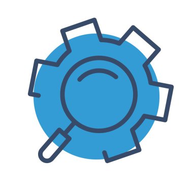 Soyut arkaplanda izole edilmiş ayar simgesini bul