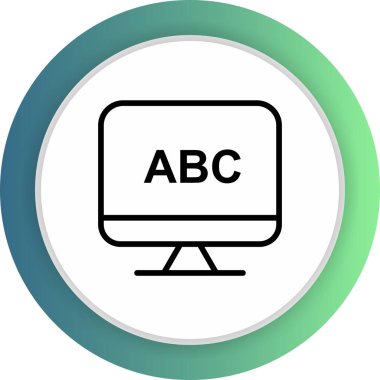 Lcd simgesi soyut arkaplanda izole edildi