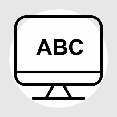 Lcd simgesi soyut arkaplanda izole edildi