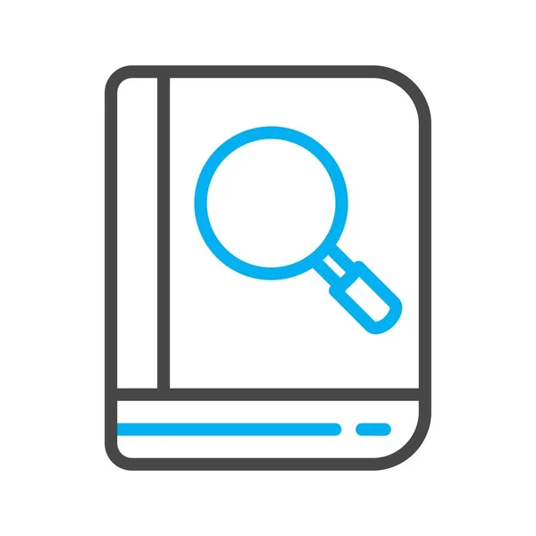 Search Book icon isolated on abstract background — ストックベクタ