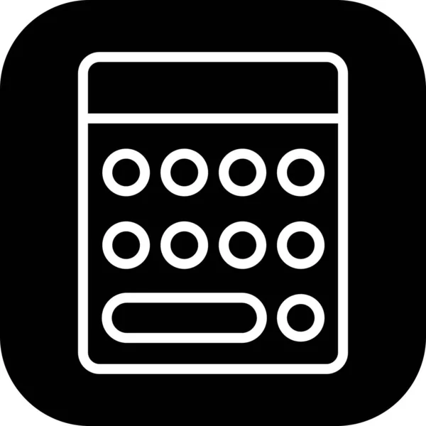 Icono de la calculadora aislado sobre fondo abstracto — Vector de stock