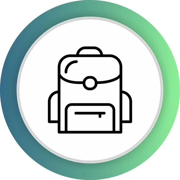 Icono de bolsa aislado sobre fondo abstracto — Vector de stock