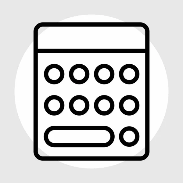 Icono de la calculadora aislado sobre fondo abstracto — Vector de stock