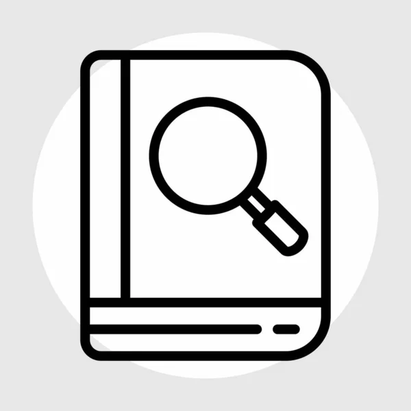 Search Book icon isolated on abstract background — ストックベクタ